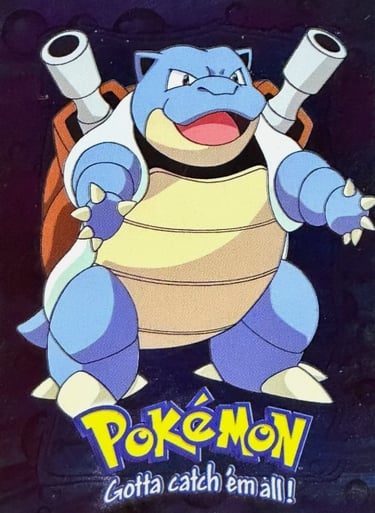 E9 of E12 Blastoise Topps Pokémon The FIrst Movie silver foil