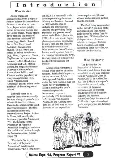 Anime Expo '92 Newsletter/Flier