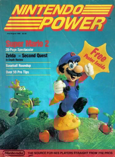 issue one of nintendo power, featuring clay mario and king k rool