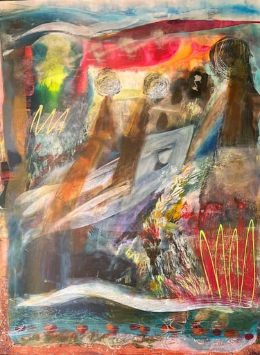 Too many golden arches for Wanaka-acrylic on canvas — Nikki Kelly