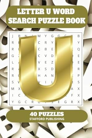 Letter U Word Search Puzzle Book