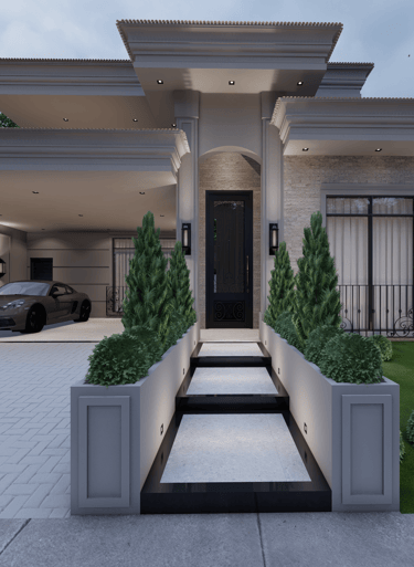 fachada residencial neoclássica