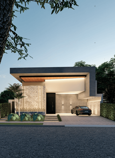 fachada residencial contemporânea