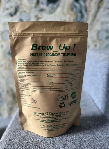 Cardamom tea premix pouch from leading Coffee Machines Dealer in Kashmir