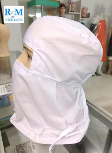 Cofias de Tela modelo Capucha Cerrado-Escafandra - Ninja - Balaclava
