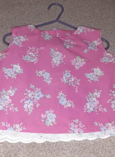 Pink flower patterned dress