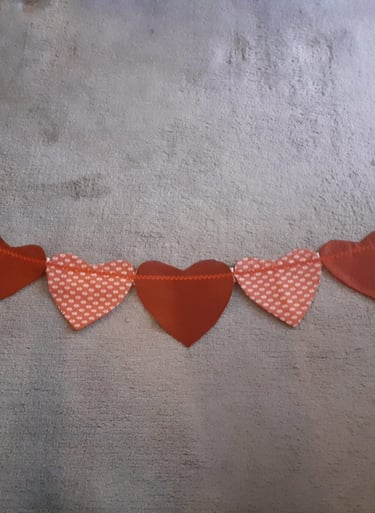 Heart design bunting