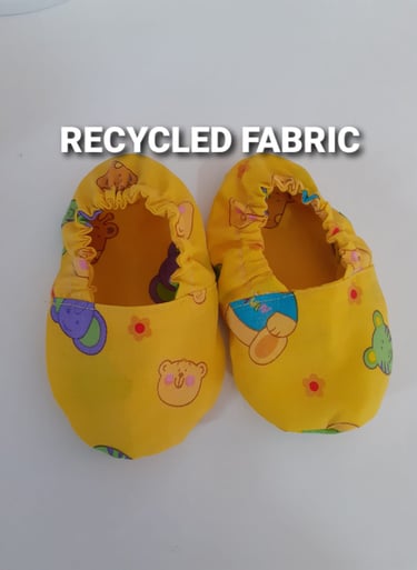 Recycled fabric baby shoes