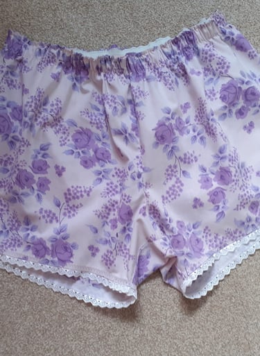 Lilac flower design vintage style underwear