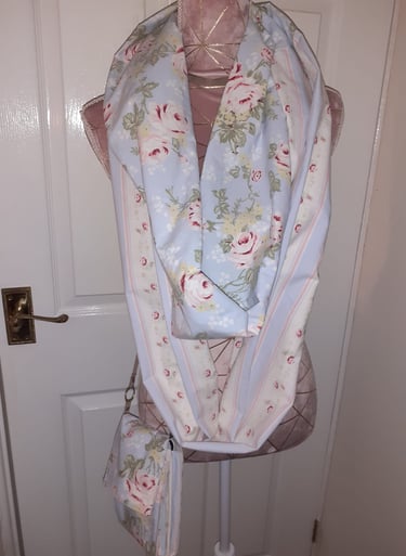 Shawl wrap and shoulder bag