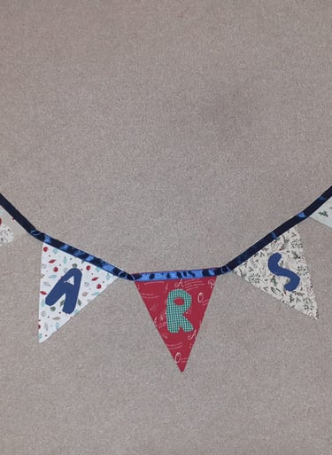 Triangle bunting with name