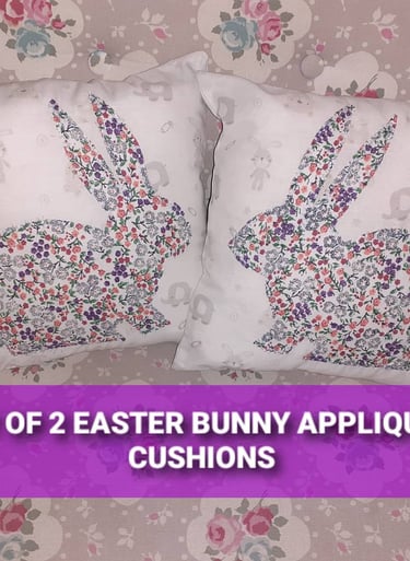 Two Easter bunny cushions