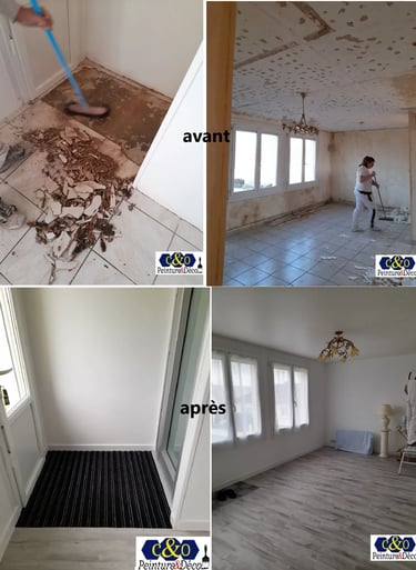 travaux rénovation de sol pose de tapis et parquet lvt