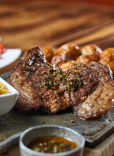 deliciosa carne en candelabro parrilla