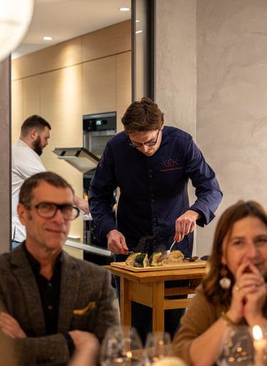 Chef Gabriel Ossard Krauss, repas privé à la résidence des 7 anges à Reims