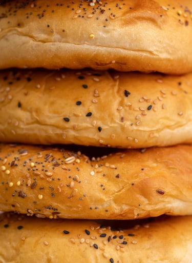 Photographie culinaire macro, Pain Bagel