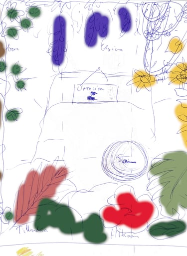 croquis scene nature sauvage