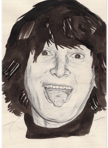 portrait femme au stylo BIC imprimé sur bois FSC