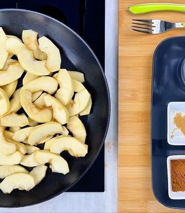 Add the aromatics to the apples