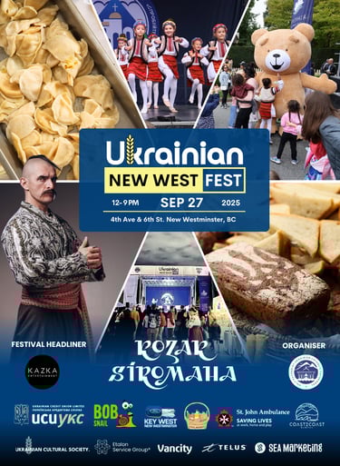a poster for the upcoming Ukrainian NewWestFest New West Fest Street Festival