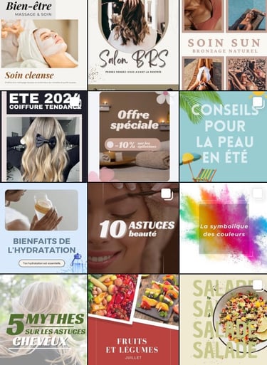 Feed d’un compte Instagram d’un client