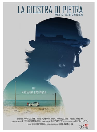 a man in a hat and a hat on a beach, italian, girl, short film, leclere