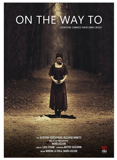 a woman in a long dress standing in a forest, on the way to, shortfilm, leclere