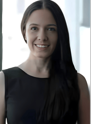 a woman with long hair and a black dresslorena orellana