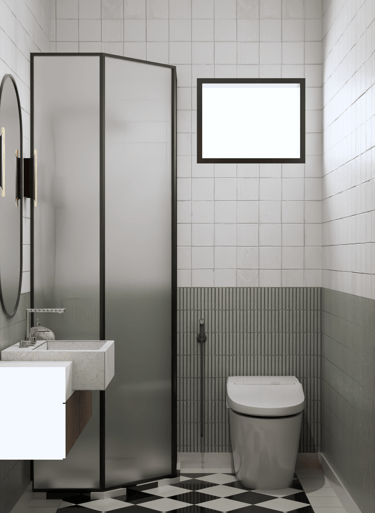 Luxury guest washroom design Dubai