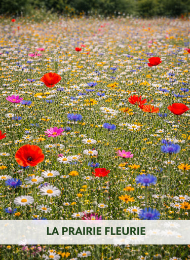 prairie fleurie biodiversite espaces verts lotissement Domaine du Parc Belbeuf