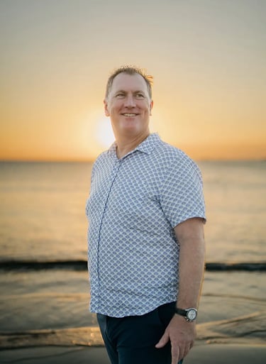 Father portrait captured during a family photography session at Jimbaran Beach Bali