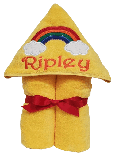 Embroidered Hooded Towel for pool time or bath time.
