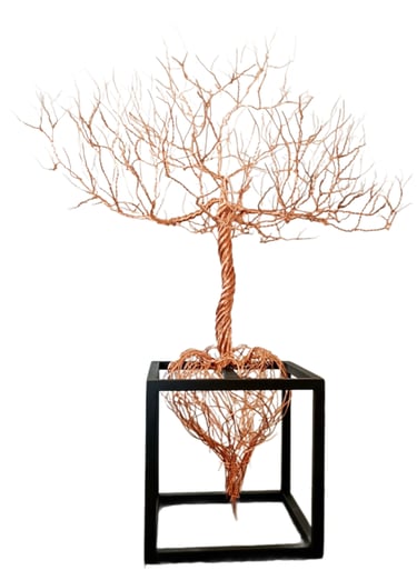 Arbre de vie en fil de cuivre - Wilfrid Bricourt