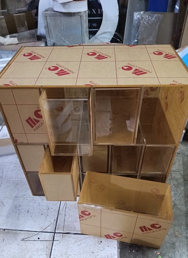 Akrilik Display custom salah satu produk Angel Family Laser, Jabodetabek.