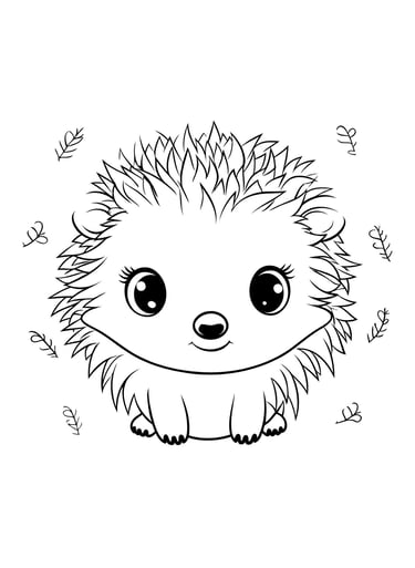 a hedgehog with a cute little hedgehog