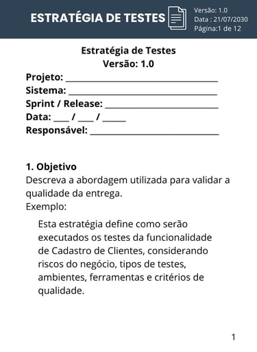 Estratégia de Testes QA