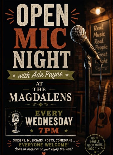 Magdalens Ripon open mic