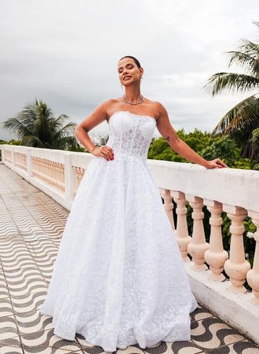 Vestido noiva branco longo - Sublime Recife 