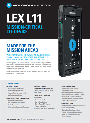 Descarga Ficha Técnica del Motorola LEXL11