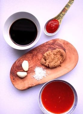 sweet and saucy chicken thighs ingredients for sauce