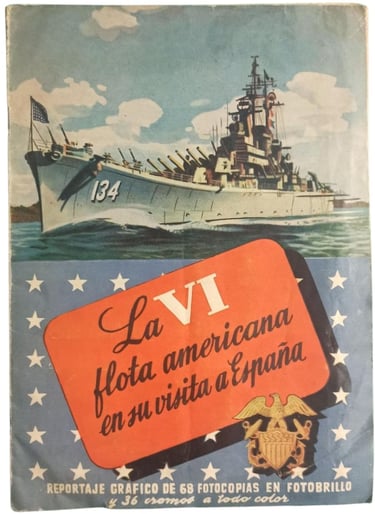 1955 USS Military Basketball Game Spanish Military Cards Album La VI Flota