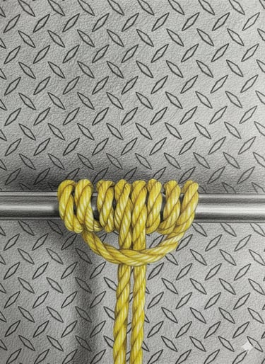 Prusik hitch gripping slick emt conduit for electricians