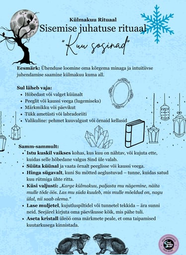 Külmakuu Rituaal Sisemise Juhatuse Rituaal Soul Sisters Tarot