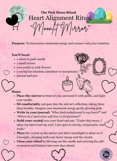 Pink Moon Heart Alignment Ritual Page Soul Sisters Tarot