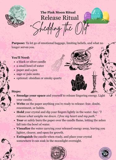 Pink Moon Releasing Ritual Page Soul Sisters Tarot