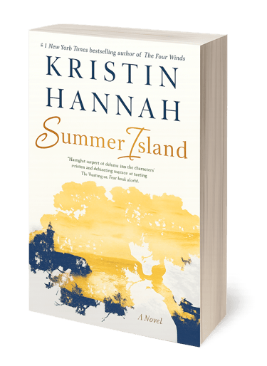 Summer Island novel by Kristin Hannah with watercolor style cover