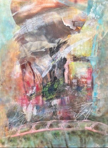 passing through - original abstract acrylic by nikki kelly art