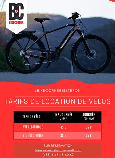 Flyer des tarifs location du magasin