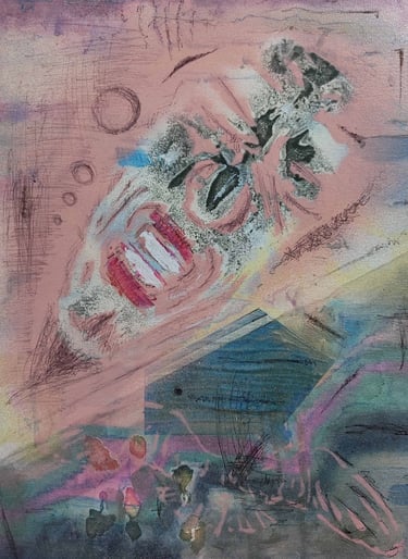 a painting abstract face