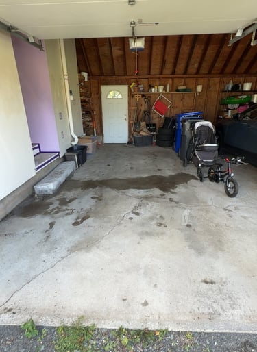 Clean garage space after junk removal service